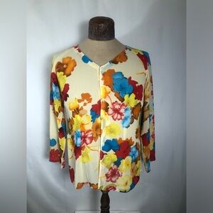 Womens Sheer Multi Color Blouse. Size Medium.